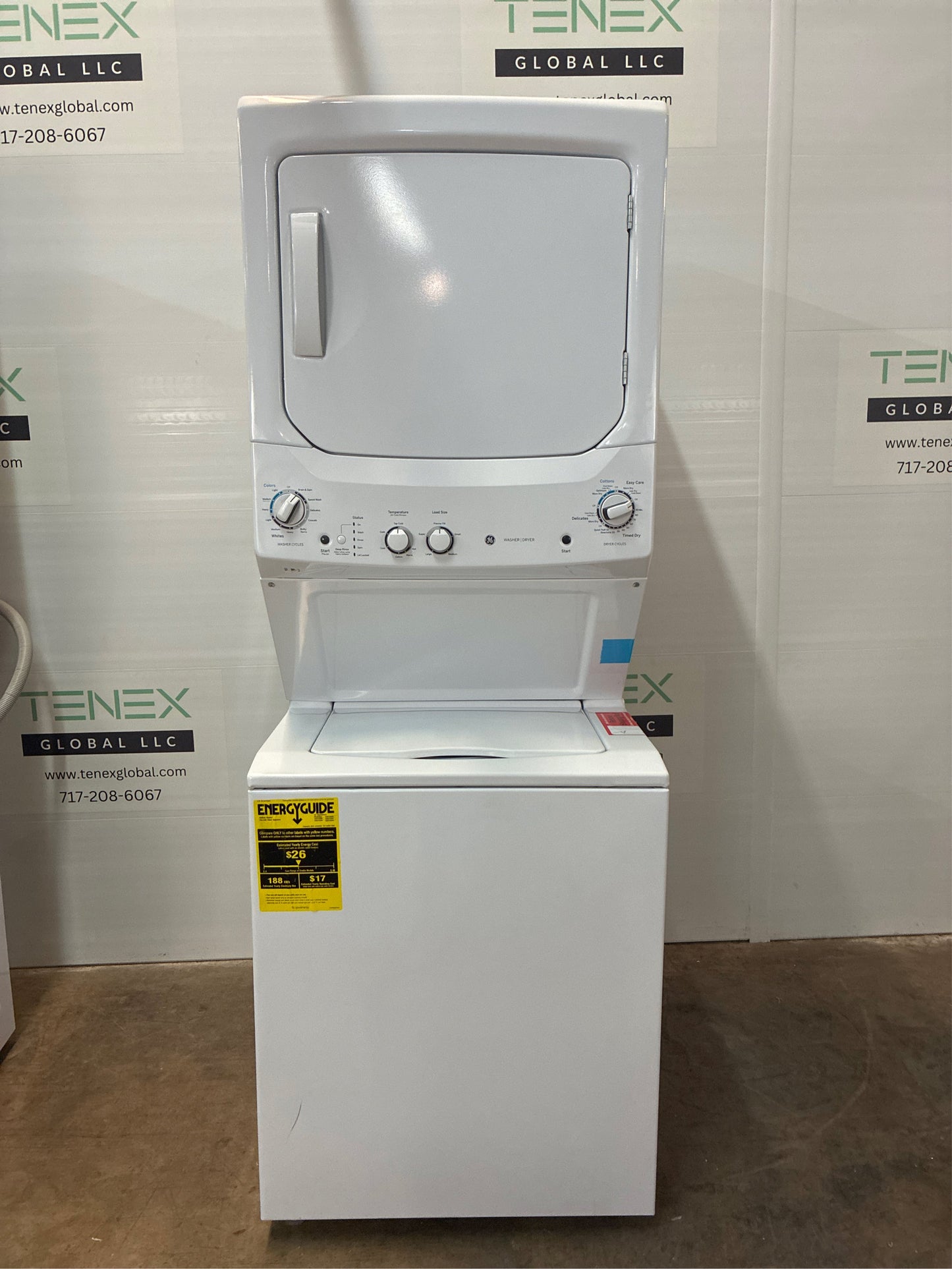 GE Washer & Electric Dryer Combo, White