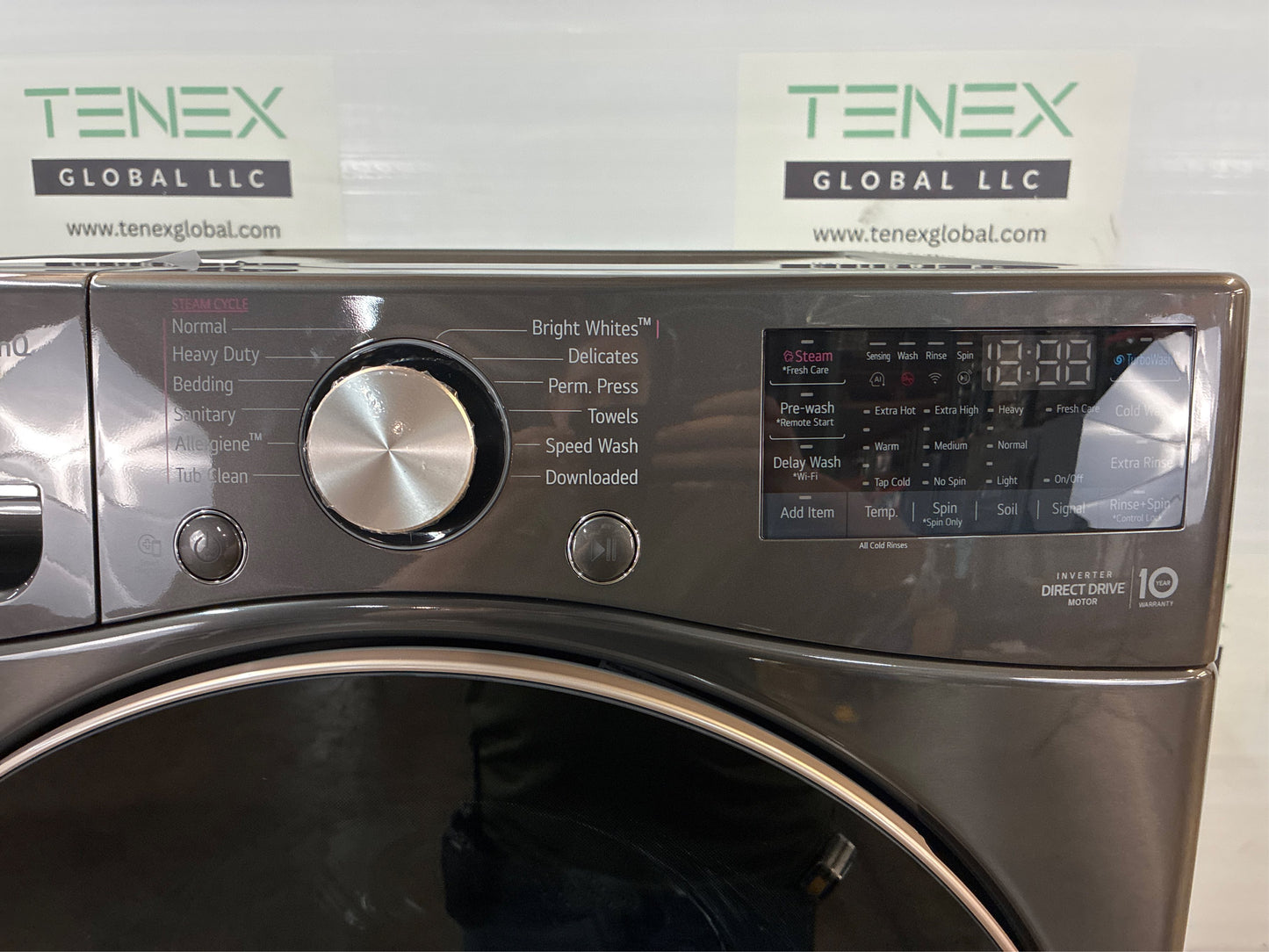 LG 4.5 Cu. Ft. Front Load Washer, Black Steel