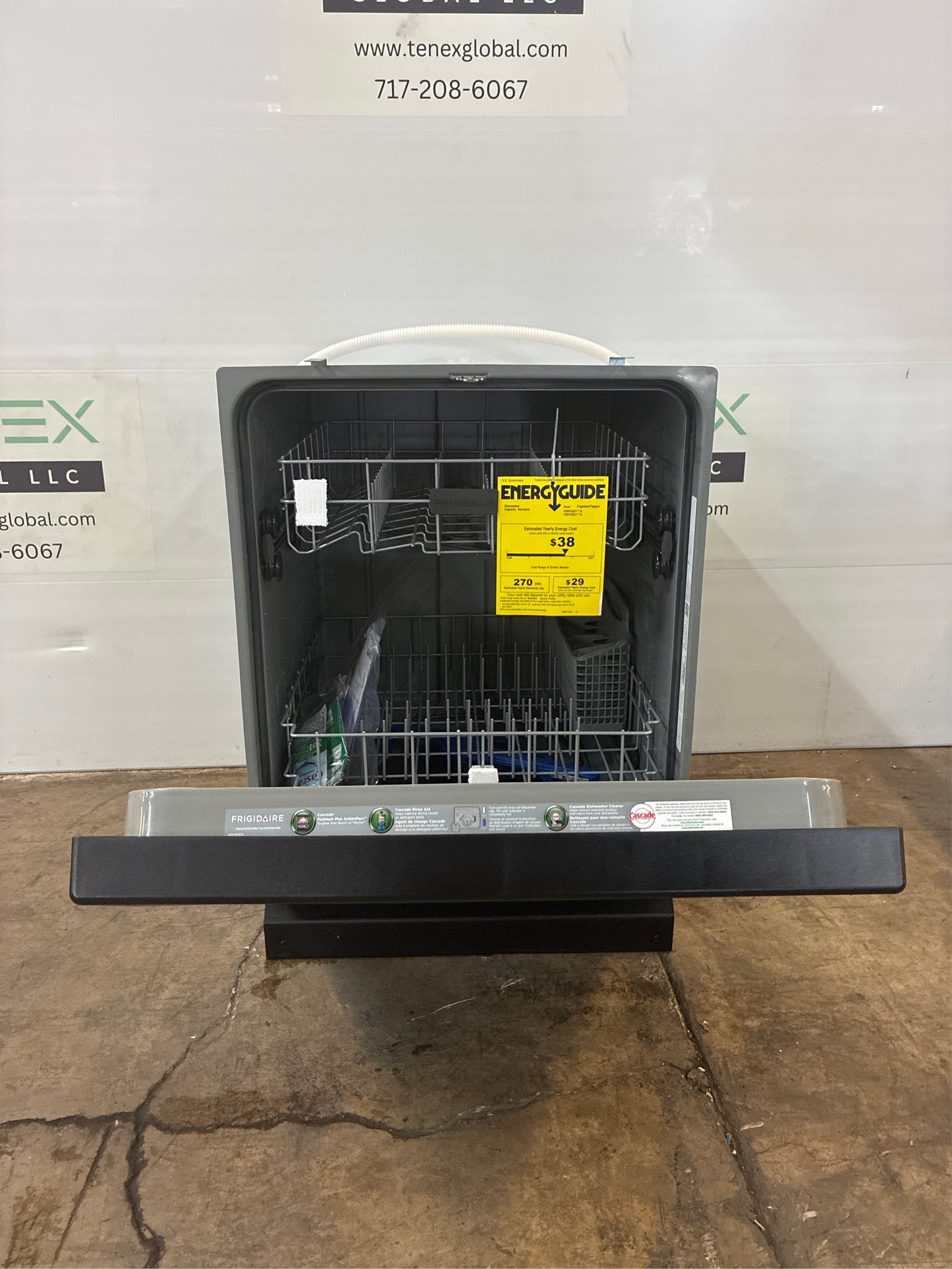 24" Black Front Control Smart Dishwasher