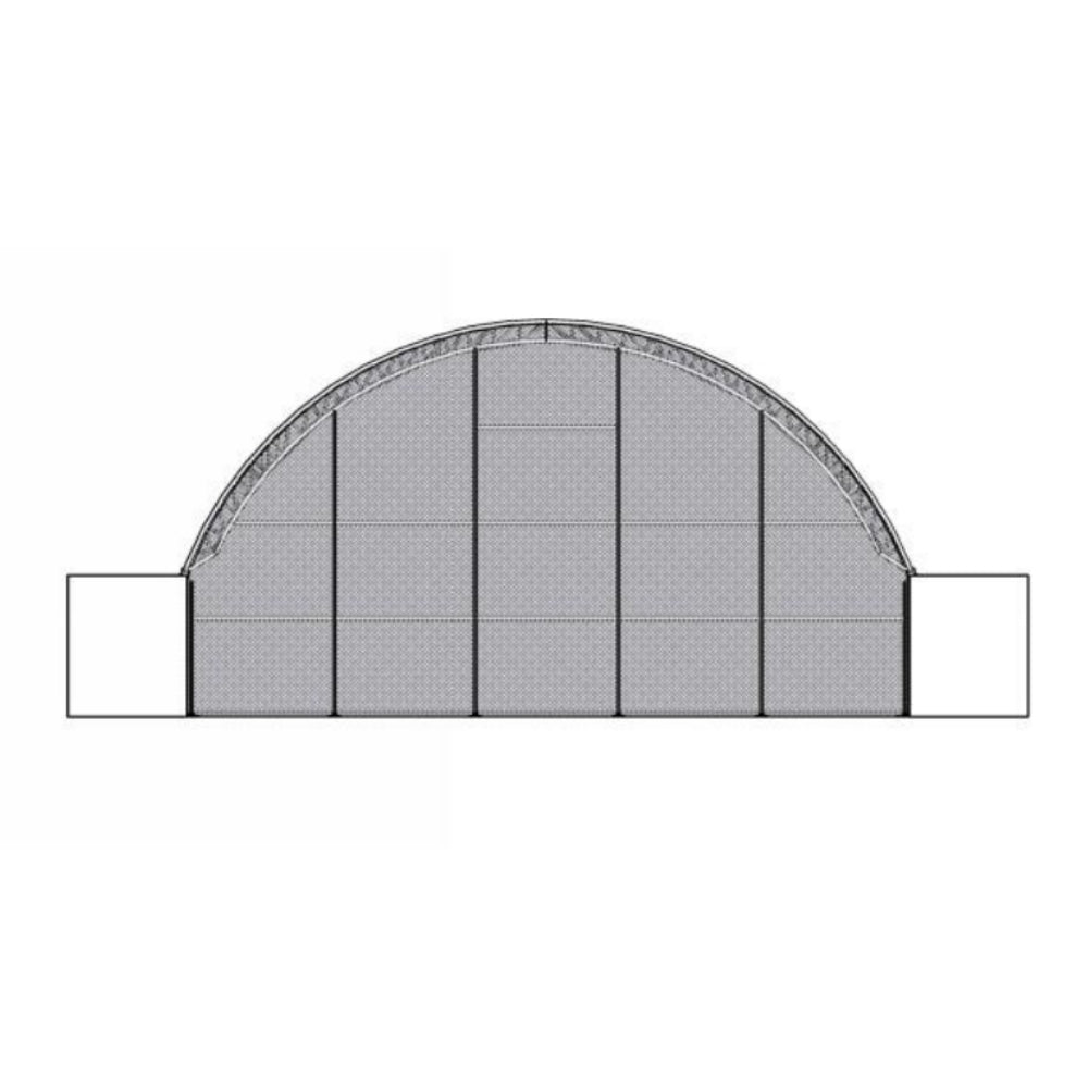 Back Wall for 50'x40'x17' Double Truss Container Shelter