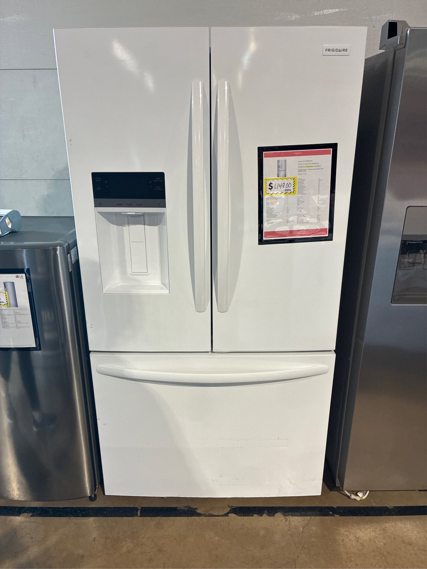 27.8 Cu. Ft. French Door Refrigerator in White