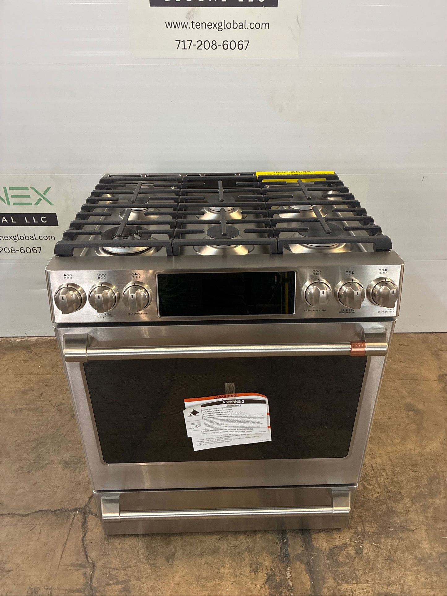 Café 30 in. Slide-In Gas Range, Stainless Steel