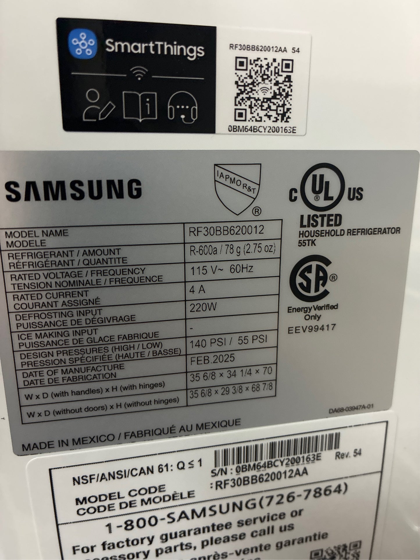 Bespoke 30 cu. ft. 3-Door Smart Refrigerator