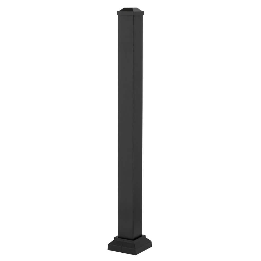 3x3x36 Black Aluminum Deck Post Kit