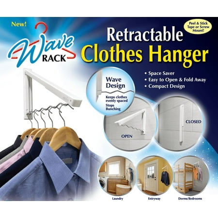 Wave Rack Retractable Hanger - Space Saver