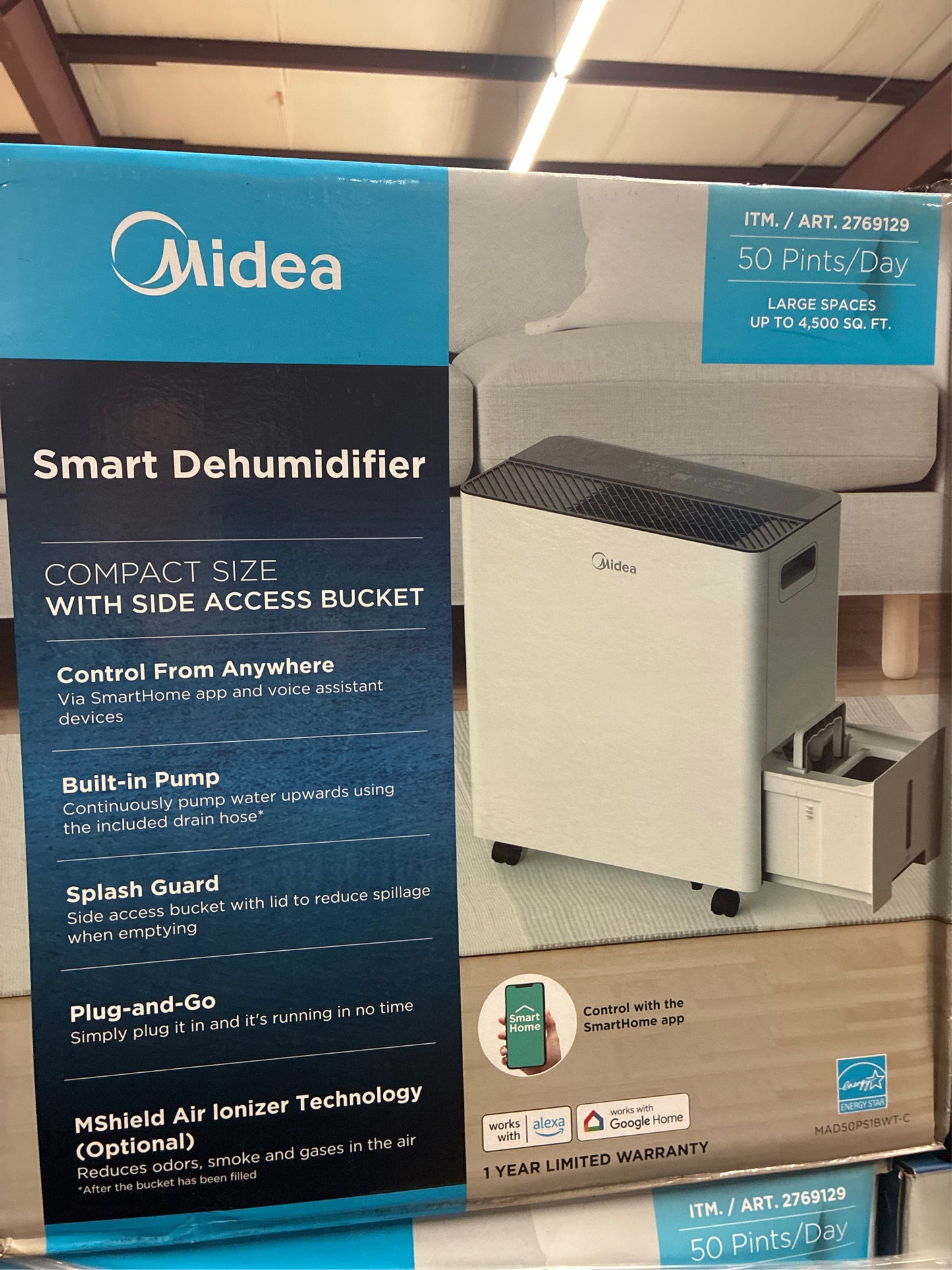 Midea 50 Pint Dehumidifier