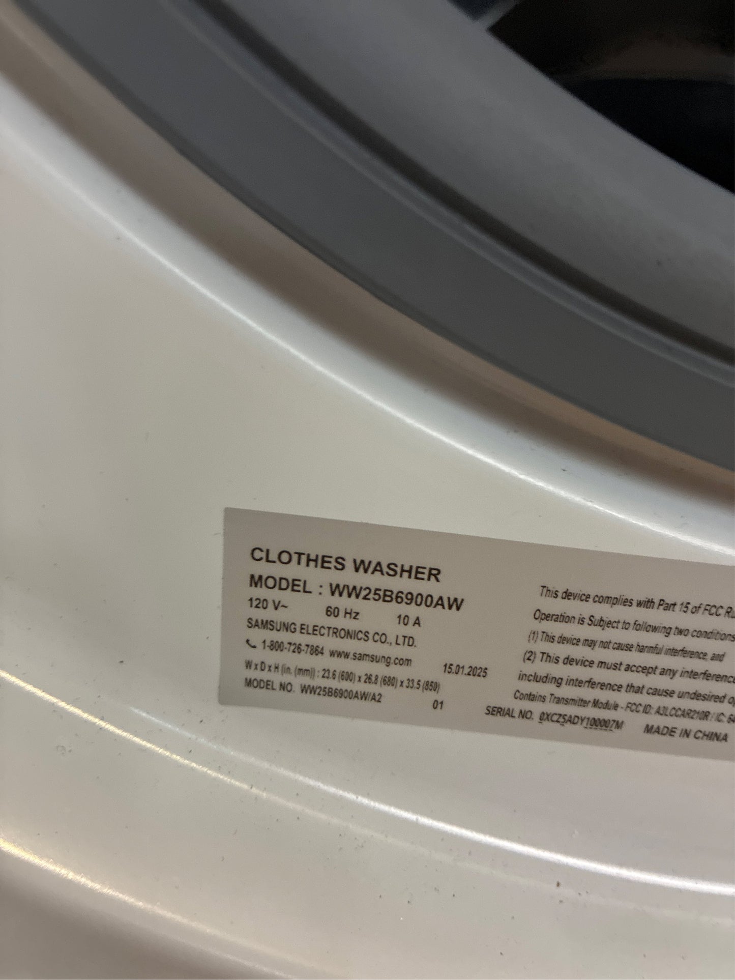 Samsung 2.5-cu ft Smart Front Load Washer (White)