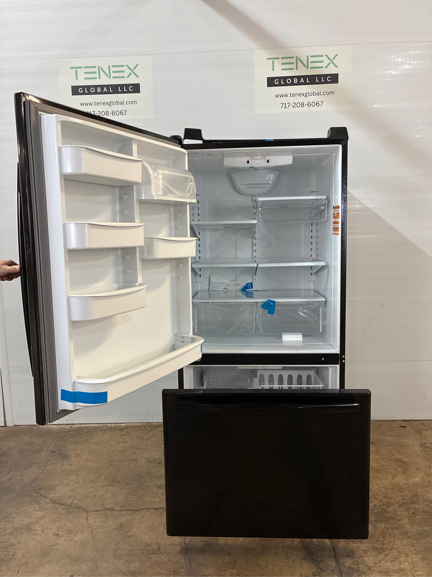 Amana 22 cu. ft. Bottom Freezer Fridge, Black