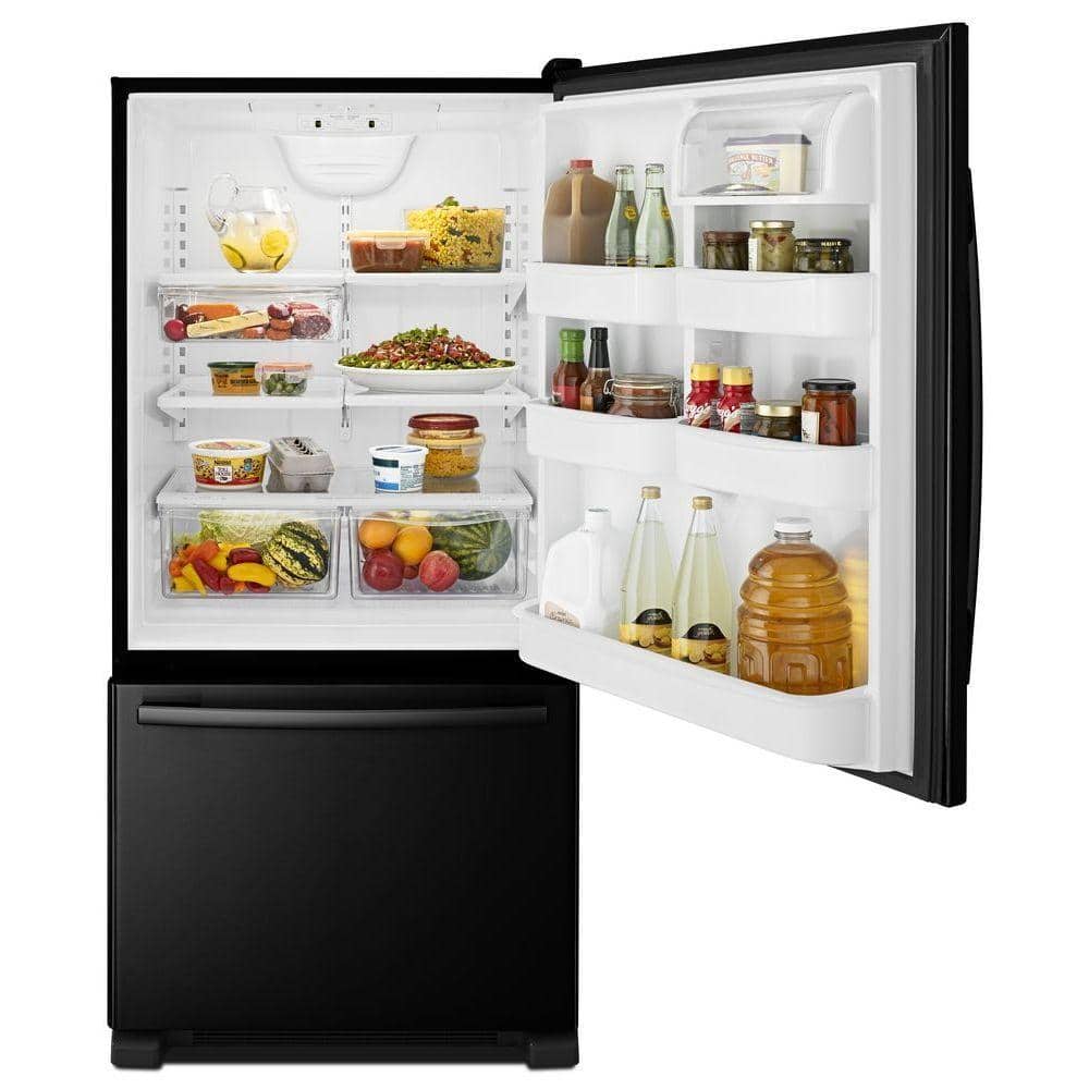 Amana 22 cu. ft. Bottom Freezer Fridge, Black