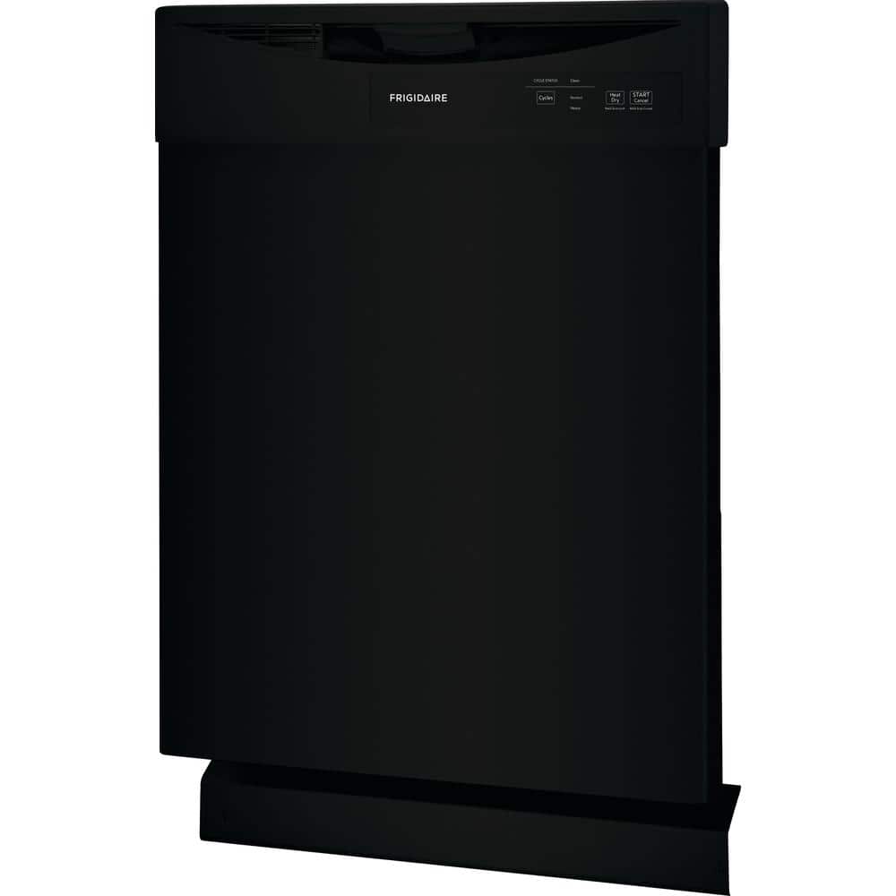 24" Black Front Control Smart Dishwasher