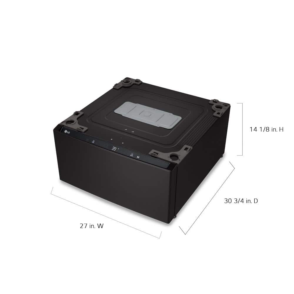 LG 27 in. Pedestal Front Load Washer Black Steel