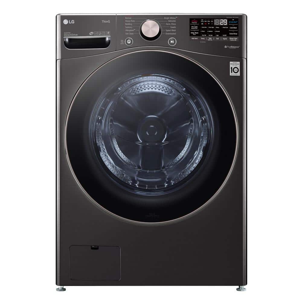 LG 4.5 Cu. Ft. Front Load Washer, Black Steel