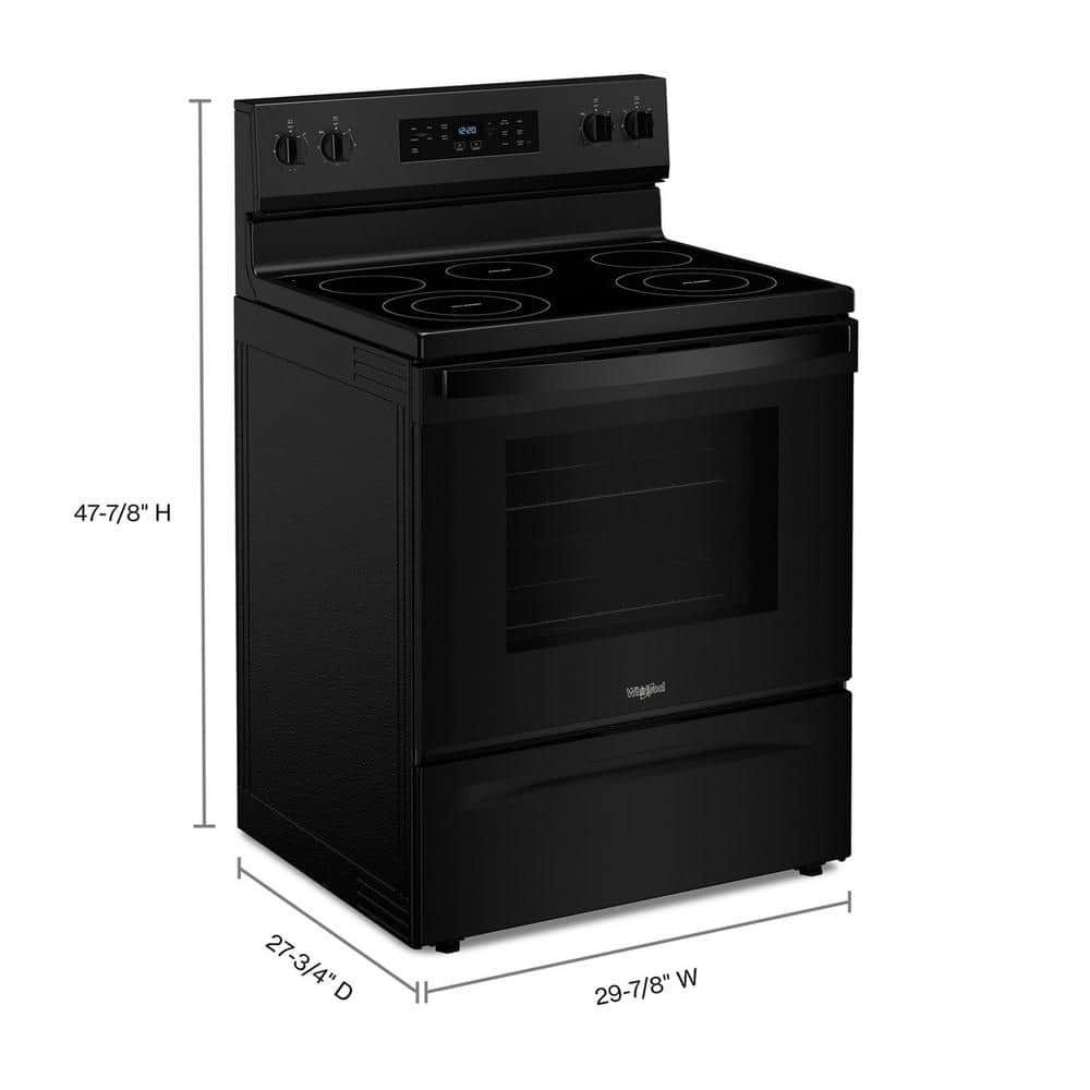 Whirlpool 30 in. Freestanding Electric Range, Black