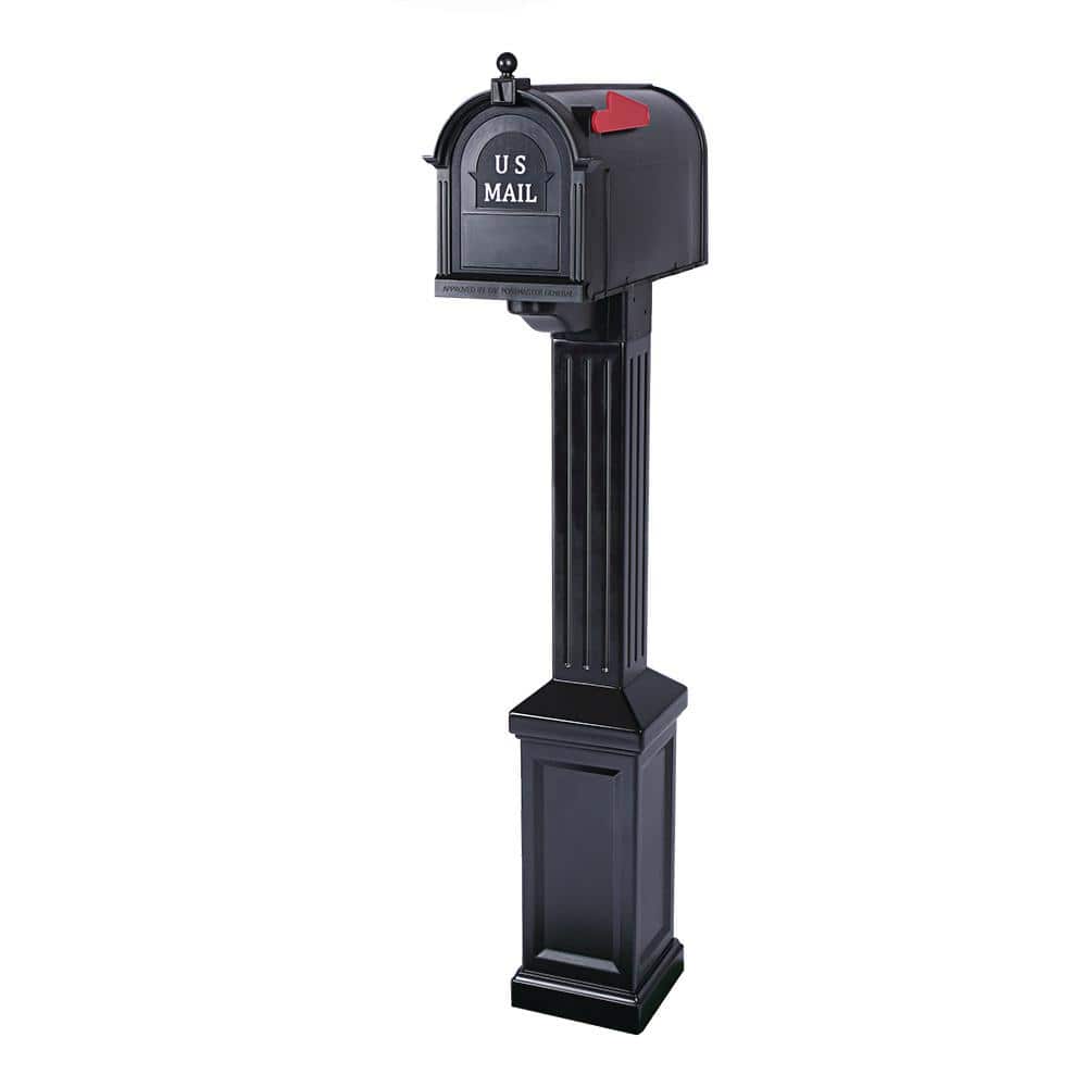 Postal PRO Craftsman Mailbox & Post Kit, Black
