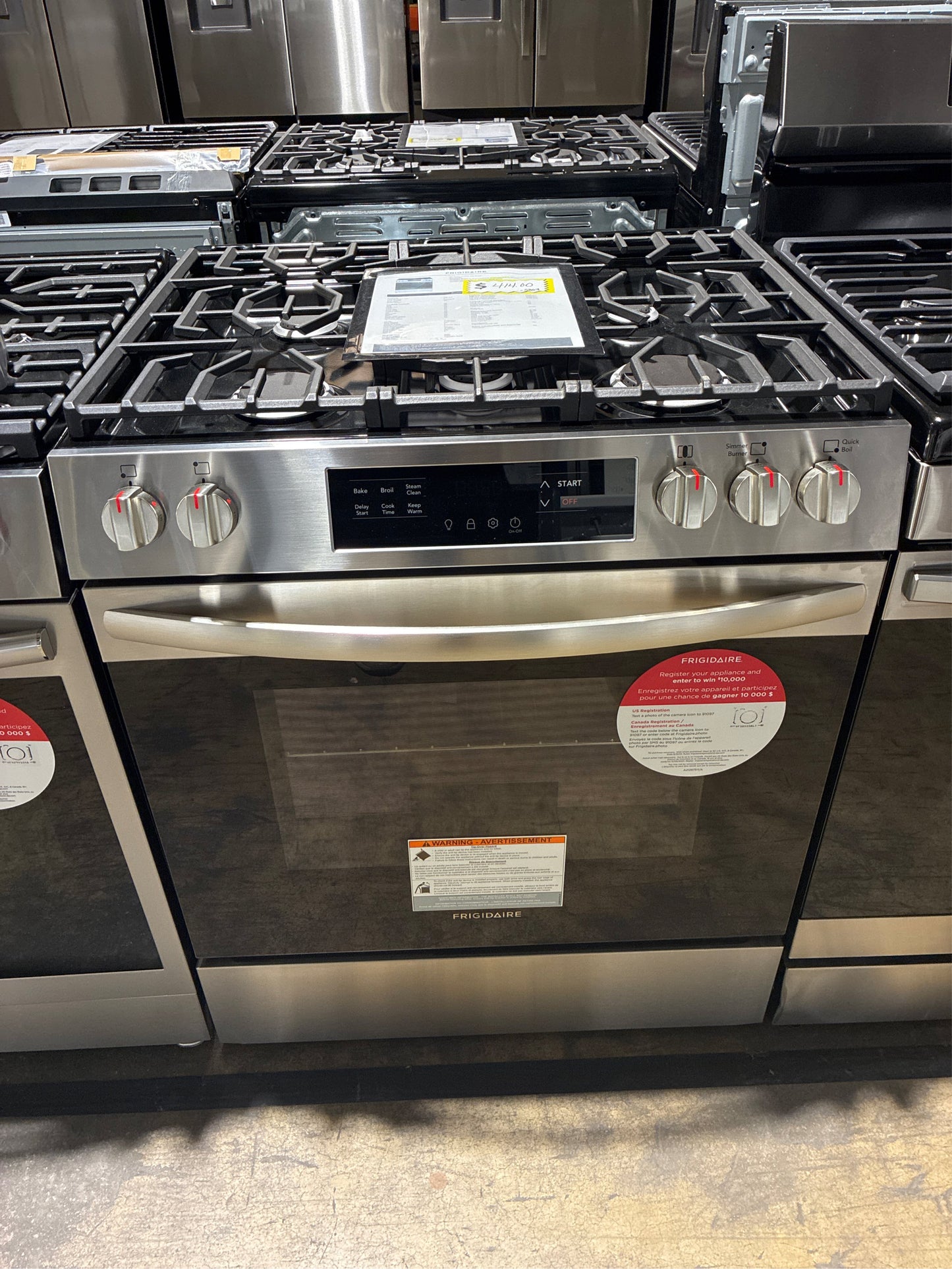 30 in. 5 Burner Gas Range with Steam Clean
