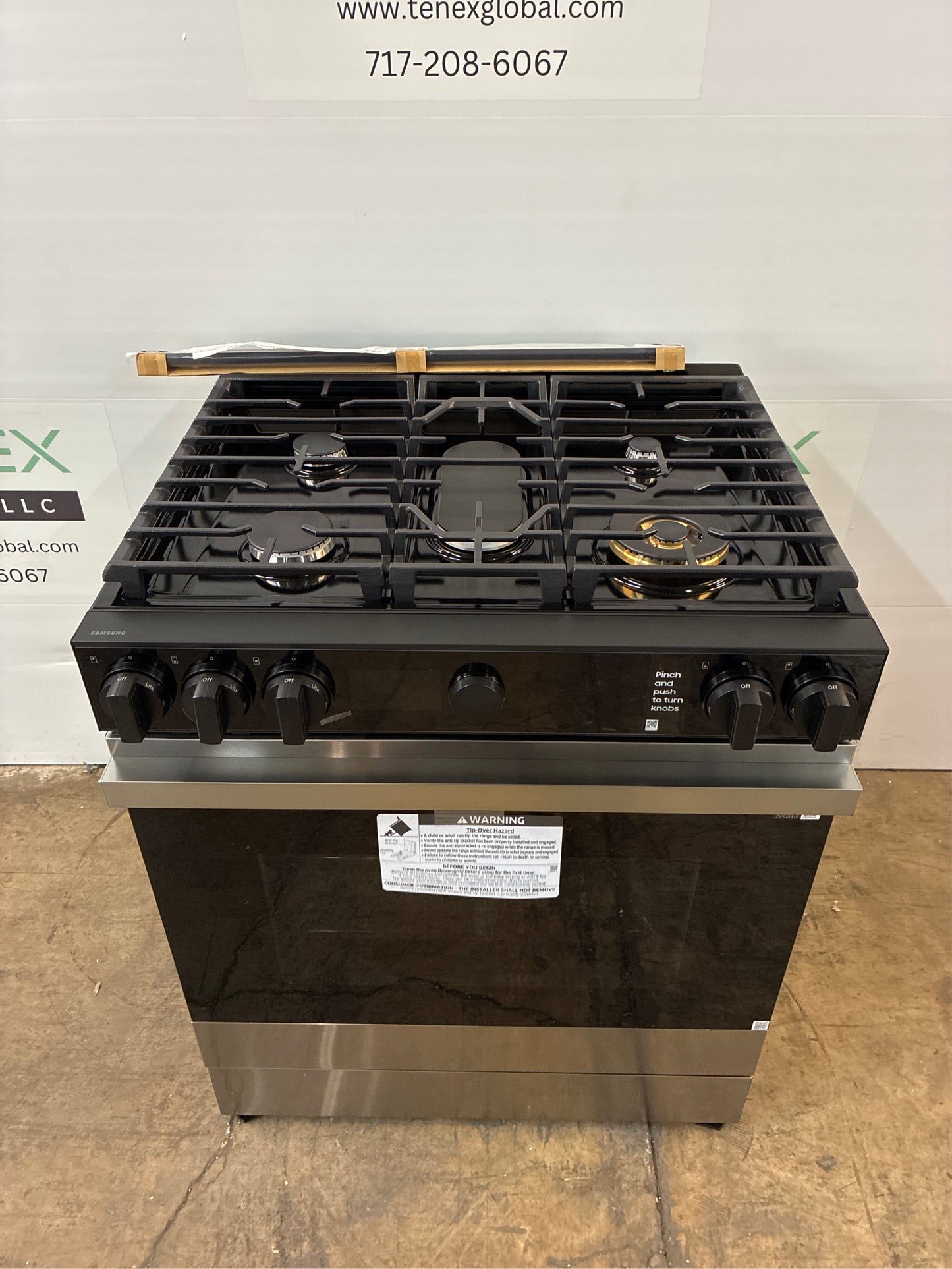 Bespoke 30 in. 6.0 cu. ft. 5 Burner Smart Slide-In Gas Range with Air Sous Vide & Air Fry in Stainless Steel