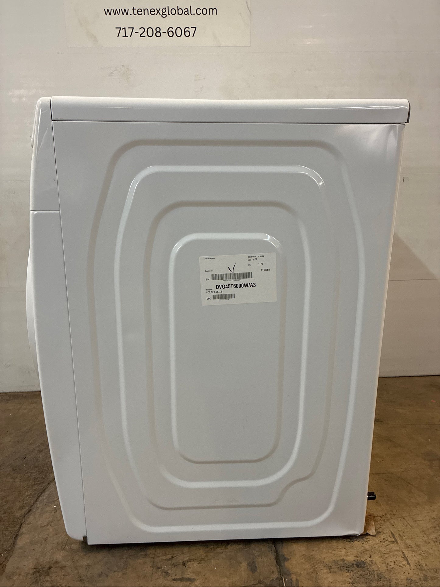 Samsung Gas Dryer with Sensor Dry, White