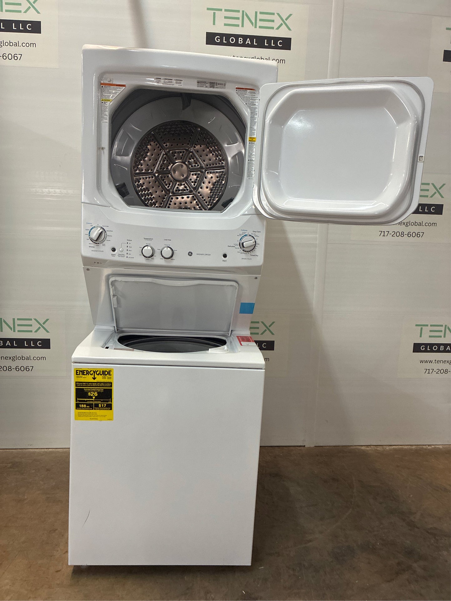GE Washer & Electric Dryer Combo, White