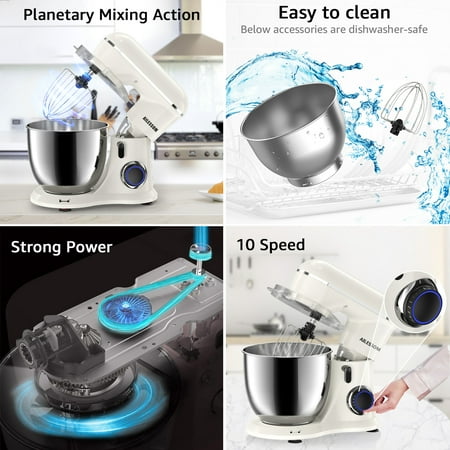 AILESSOM 6-QT 10-Speed Tilt-Head Mixer