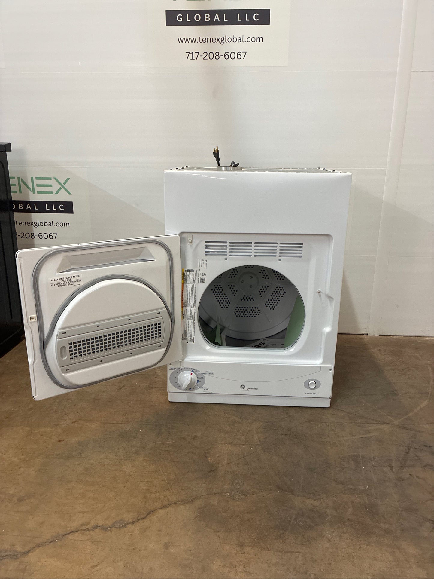 GE 3.6-cu ft Stack Vented Electric Dryer