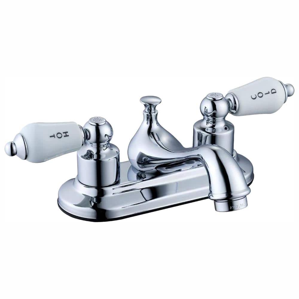 Teapot 4 in. Centerset Bathroom Faucet, Chrome