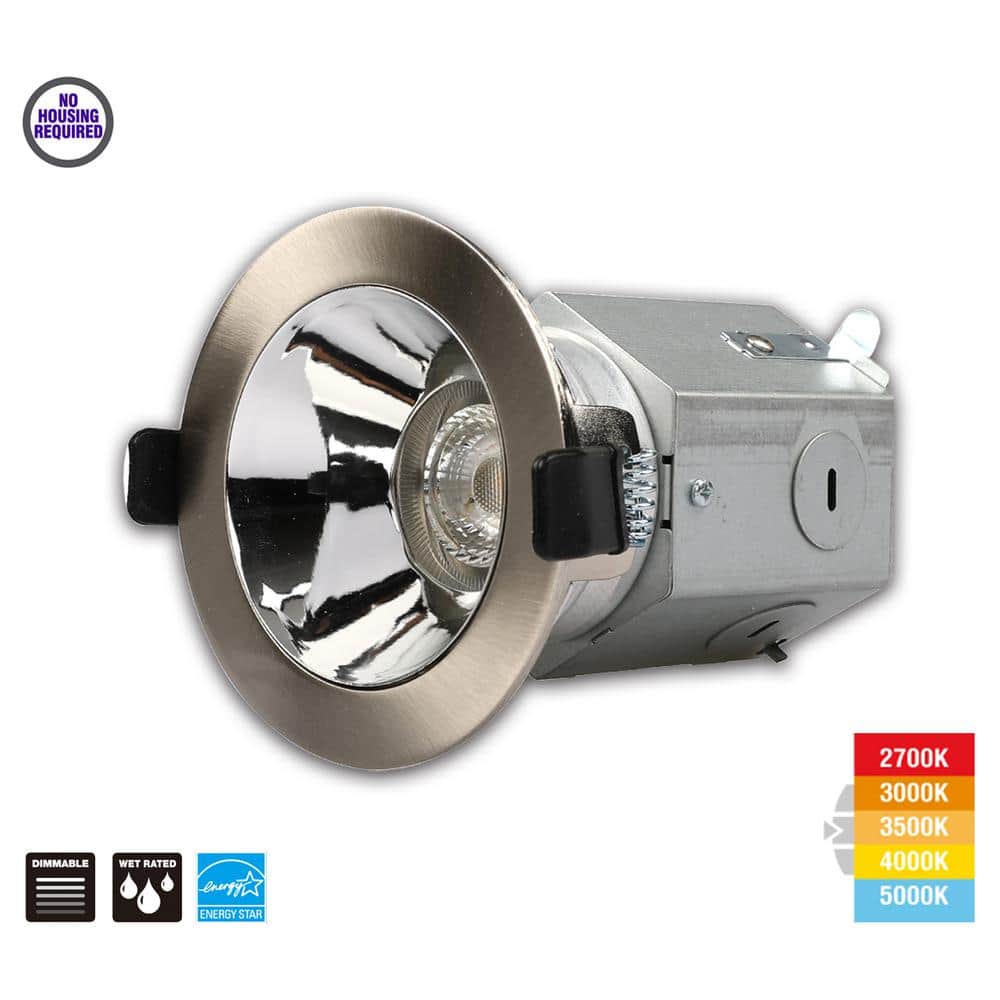 3 in. Recessed LED Kit, Brushed Nickel, Dimmable