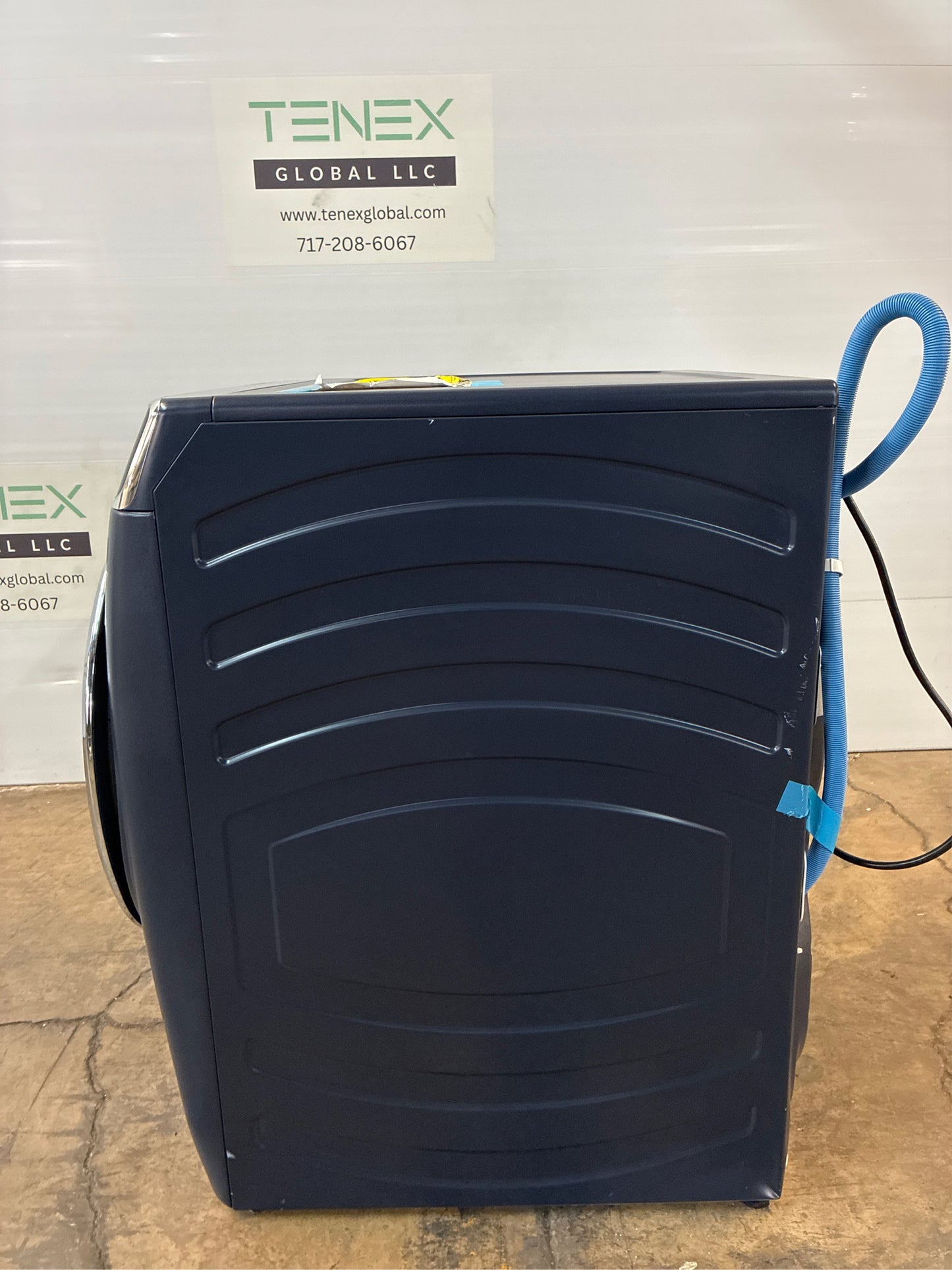 GE 5.3 cu. ft. Smart Front Load Washer, Sapphire Blue
