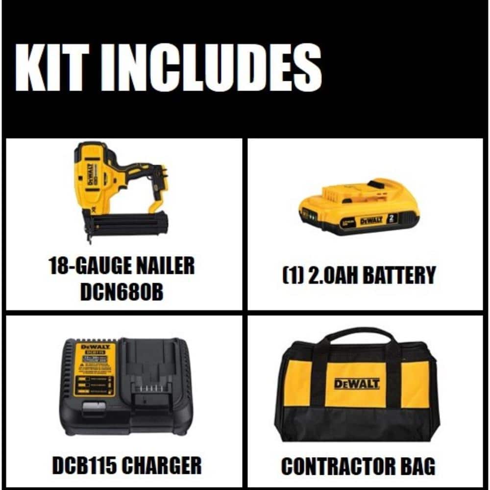 20V MAX XR 18-Gauge Cordless Brad Nailer Kit