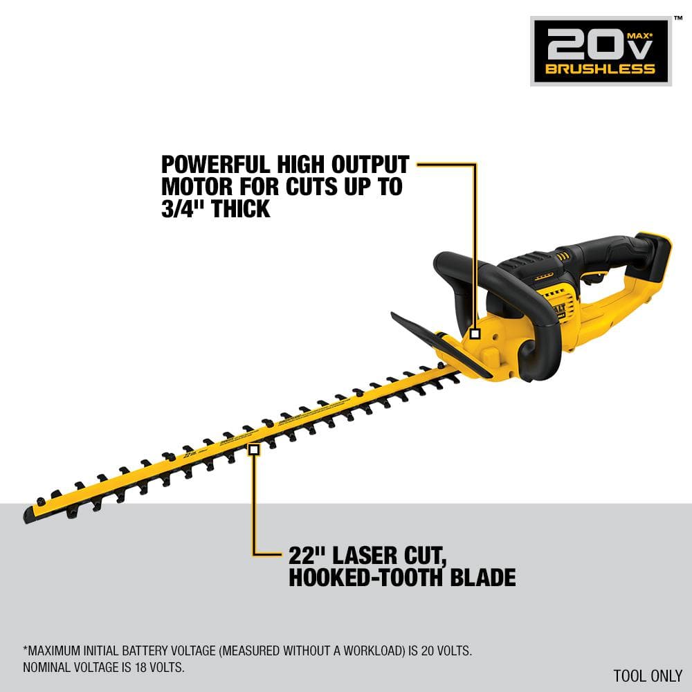 Dewalt 20V MAX Cordless Hedge Trimmer (Tool Only)