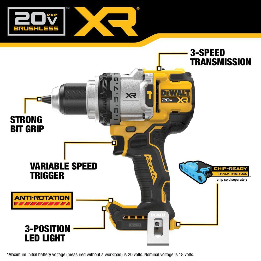 USED DEWALT 20V MAX XR Cordless Hammer Drill