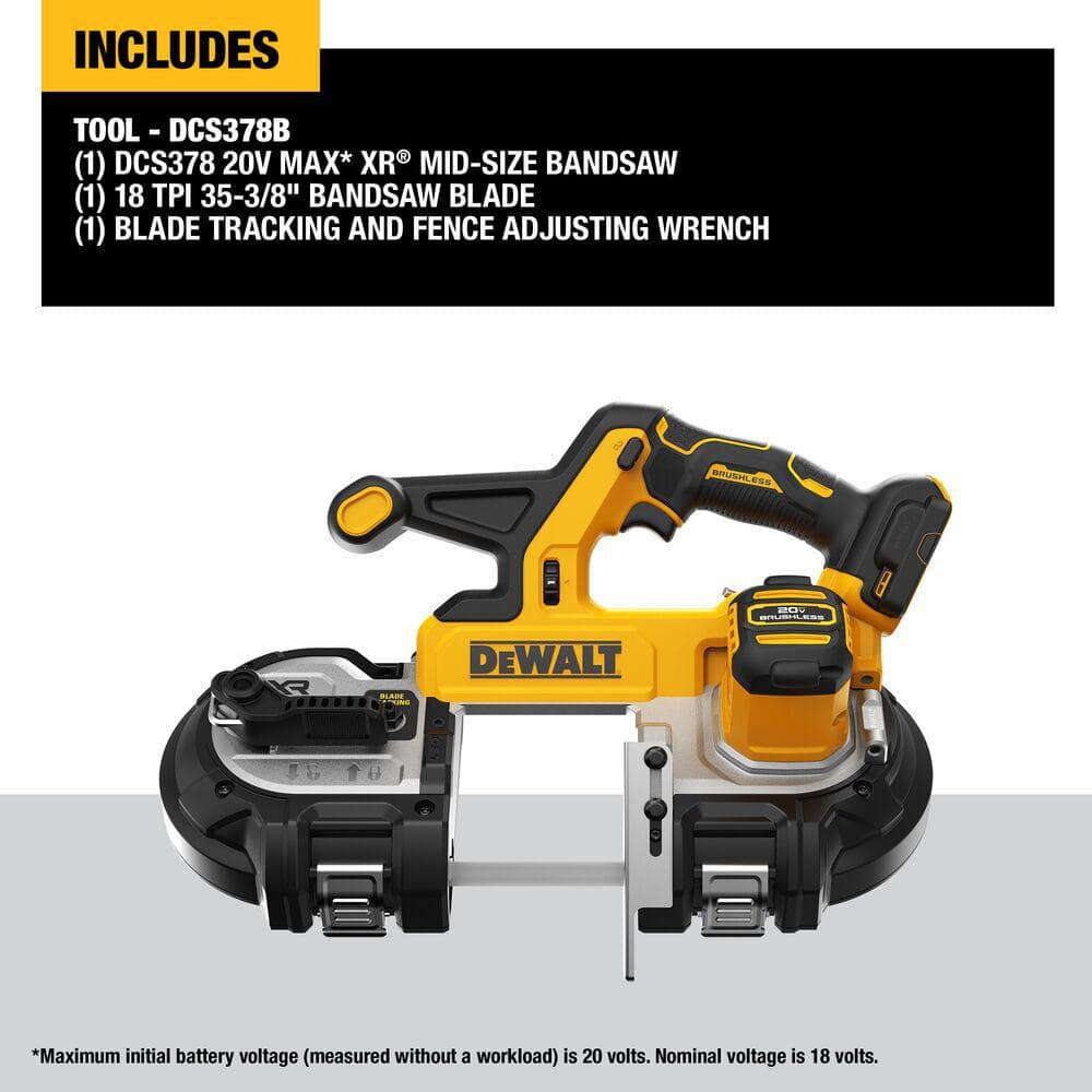 20V MAX 3-3/8" Cordless Brushless Bandsaw