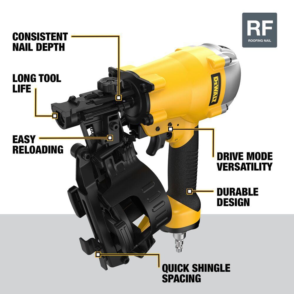 1-3/4 in. 15° Pneumatic Coil Roofing Nailer