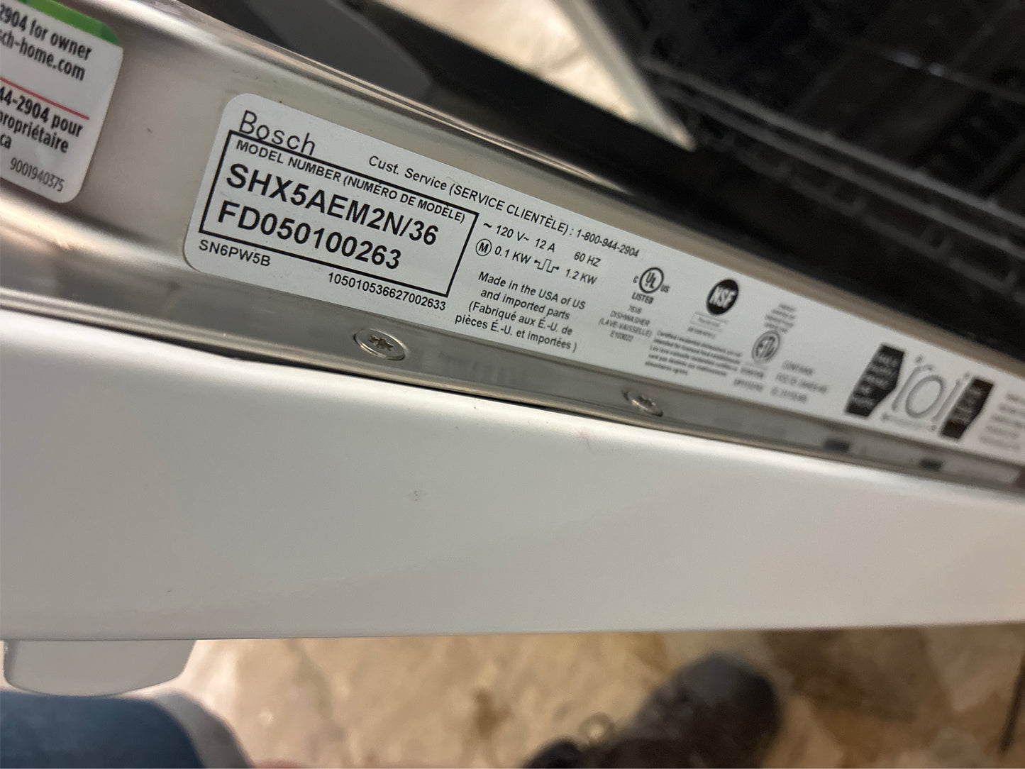 100 Series Premium 24" Dishwasher, 46 dBA