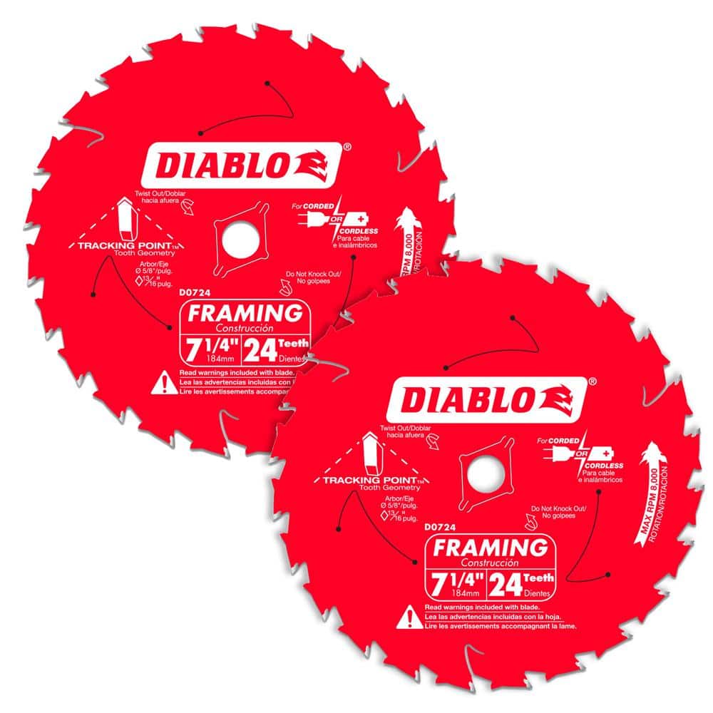 7-1/4 in. 24-Tooth Circular Saw Blade 2-Pack