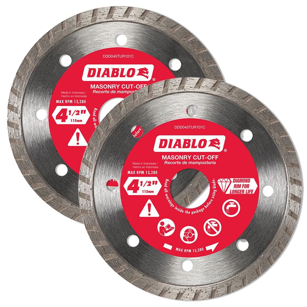 4-1/2 in. Turbo Rim Diamond Blade 2-Pack