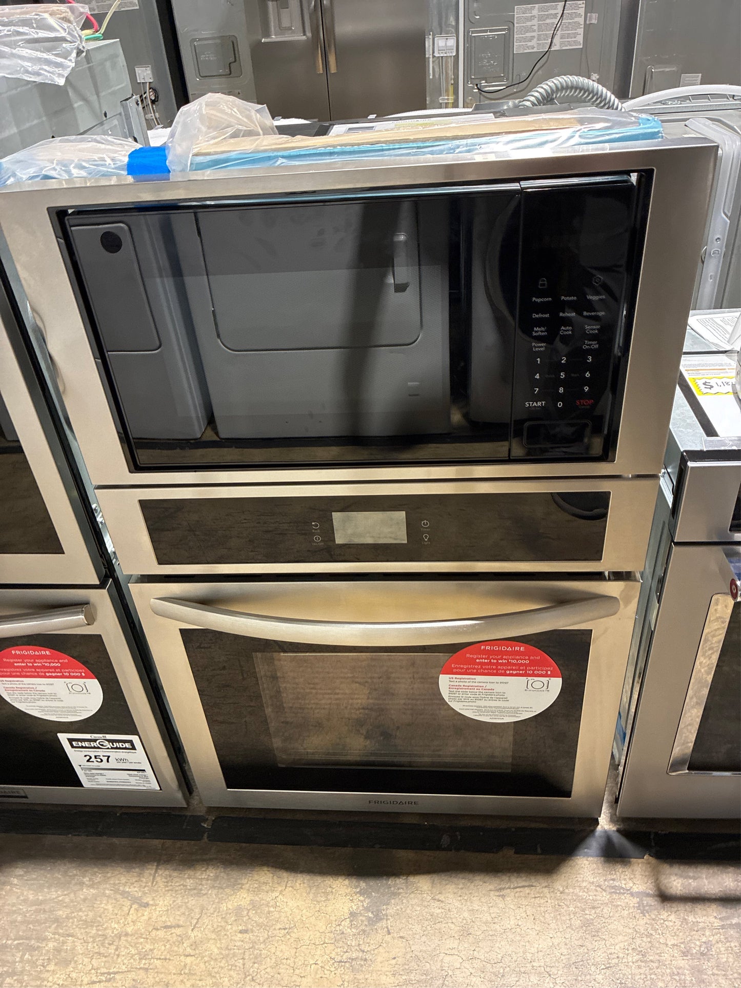 27 in. Electric Built-In Wall Oven and Microwave Combination in Stainless Steel