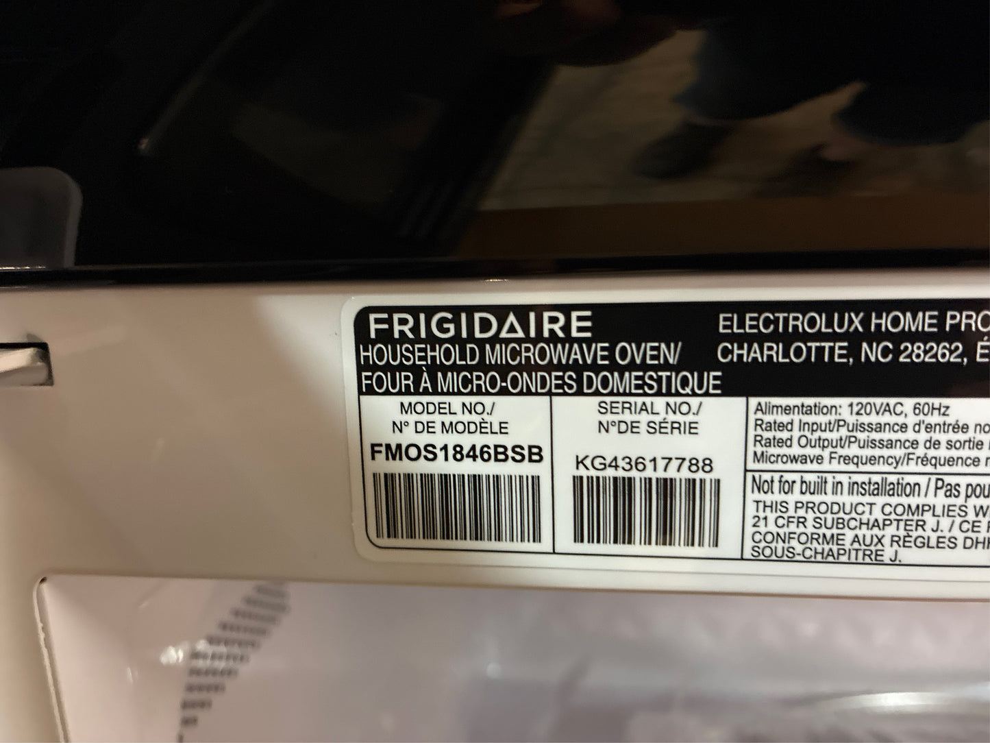 Frigidaire 1.8 Cu. Ft. OTR Microwave Steel