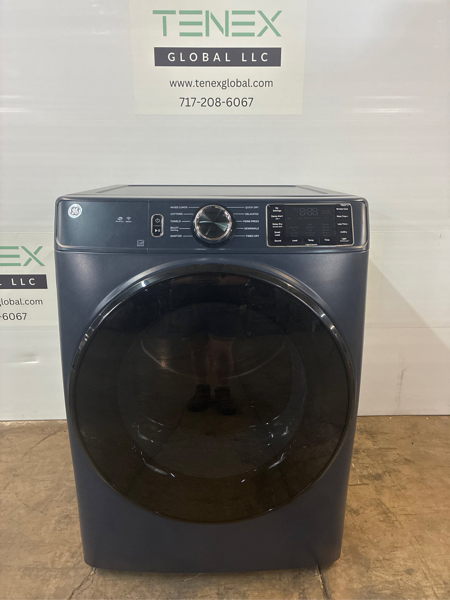 GE 7.8-cu ft Smart Gas Dryer (Sapphire Blue)