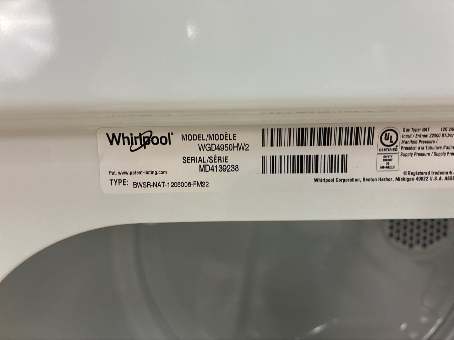 Whirlpool 7-Cu. Ft. Gas Dryer (White)
