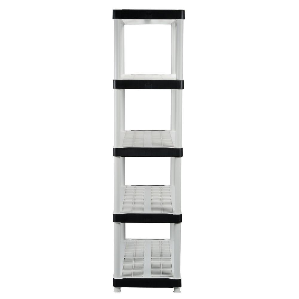 Gray 5-Tier Shelf (36 in. W x 72 in. H).