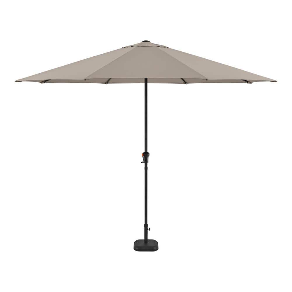11 ft. Steel Patio Umbrella in Riverbed Tan
