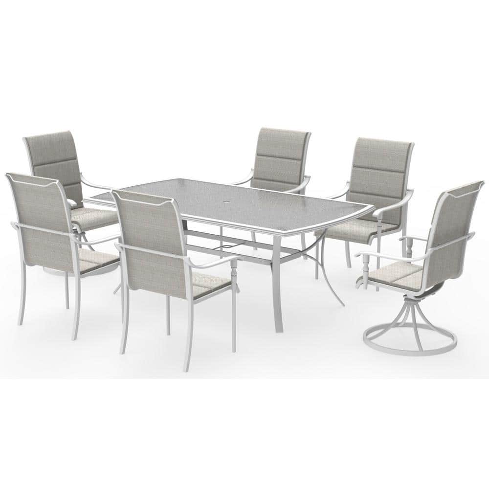 Hampton Bay Ashbury White Steel Dining Chair