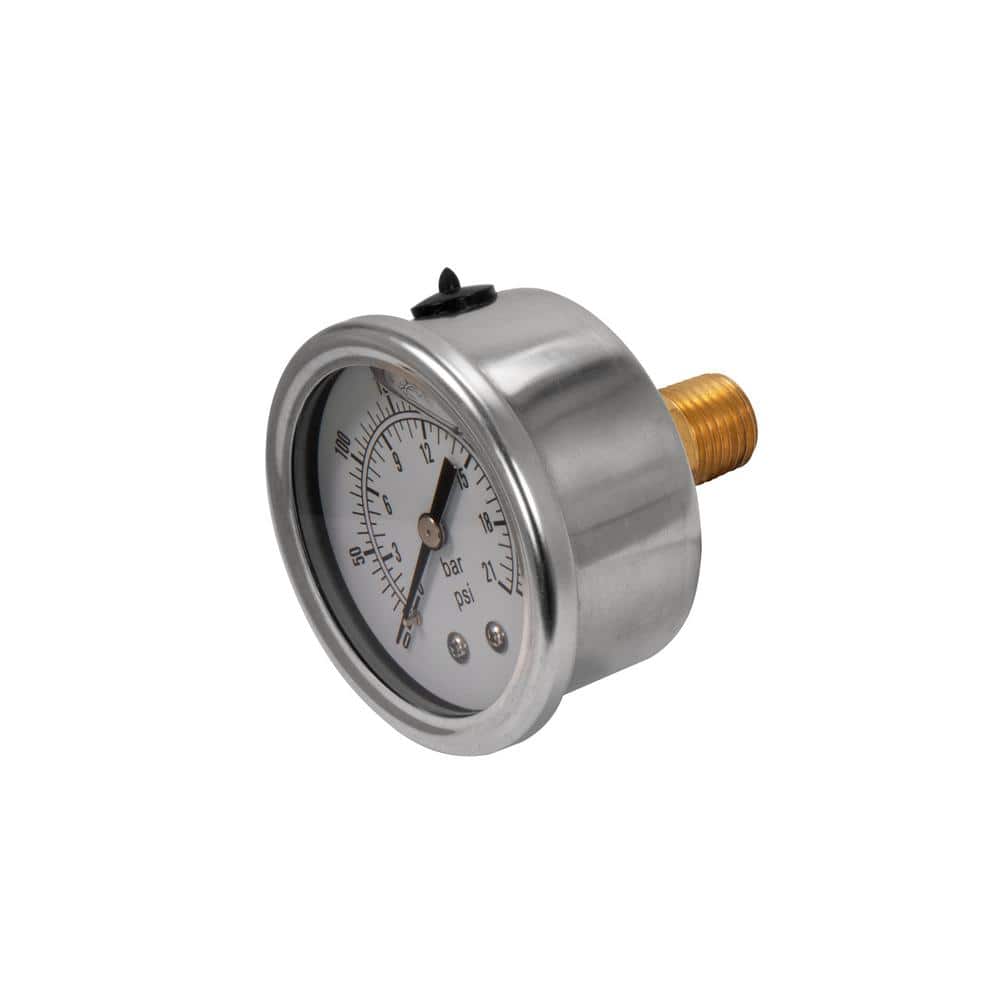 2 in. Pressure Gauge, 1/4 in. NPT Back Mount