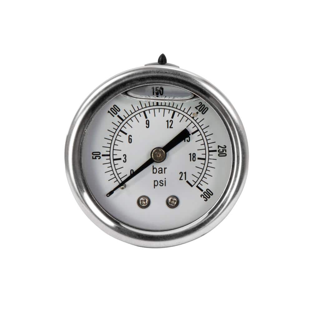 2 in. Pressure Gauge, 1/4 in. NPT Back Mount