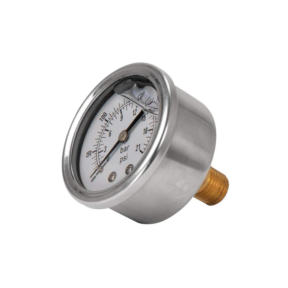 2 in. Pressure Gauge, 1/4 in. NPT Back Mount