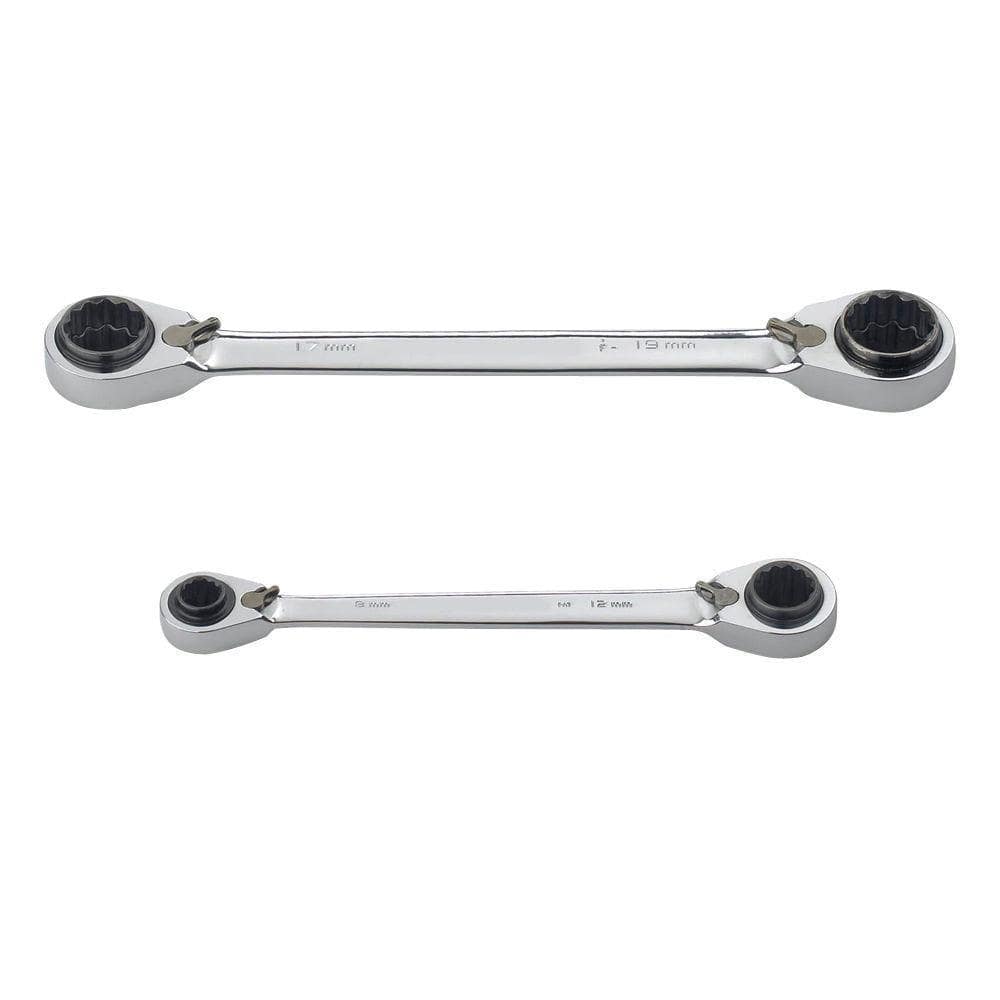 Metric Quad Drive Ratcheting Wrench Set (2-Piece)