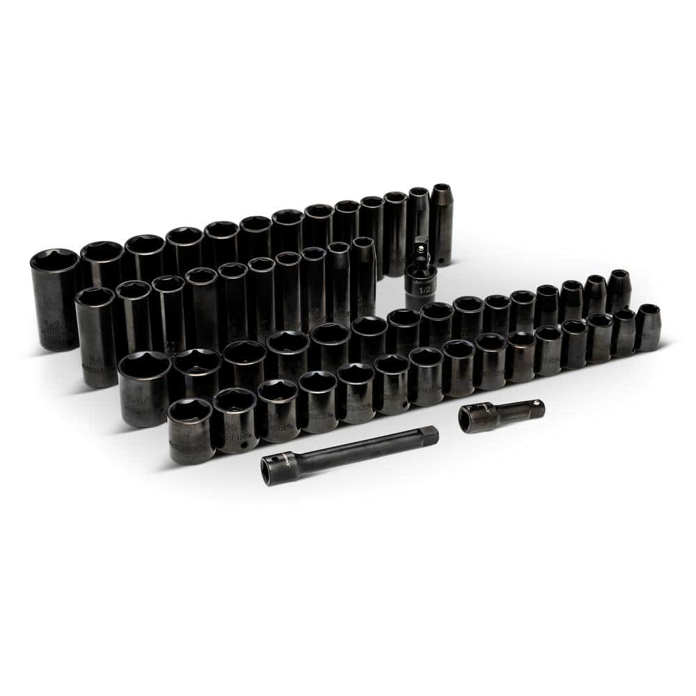 Husky 1/2" SAE/Metric Socket Set (56-Piece).