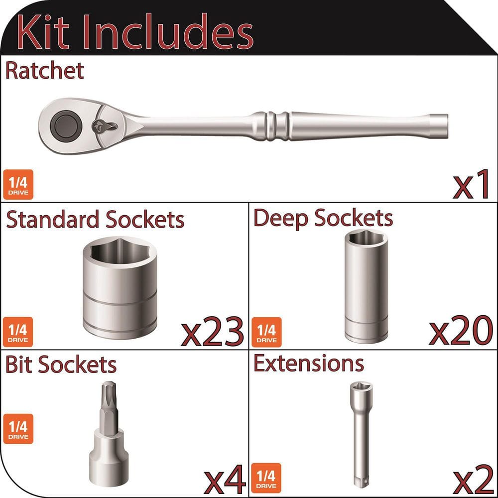 1/4 in. Drive Mechanics Tool Set (50-Piece)