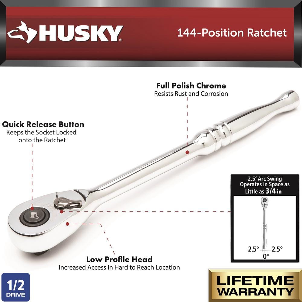 1/2 in. Drive 144-Tooth Pro Ratchet