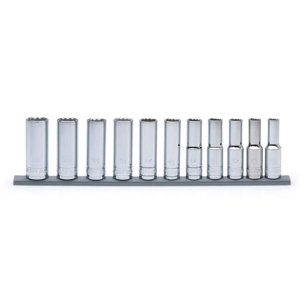 1/2" Drive Deep Metric Socket Set, 11-Piece